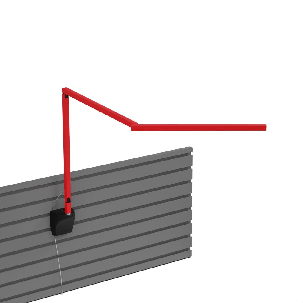 Z-Bar Mini Desk Lamp Gen 4 (Warm Light; Matte Red) with Slatwall Mount (Matte Black)